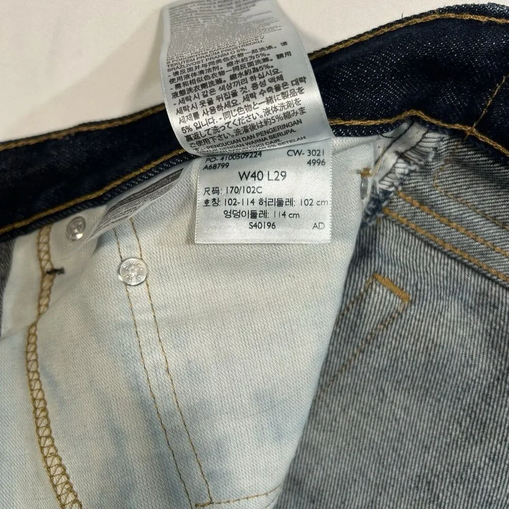 Levi's 517 Jeans Mens 40x32 Blue Denim Bootcut 100% Cotton Dark Wash